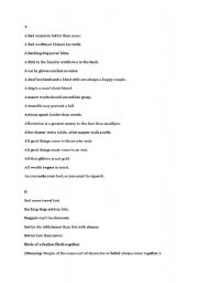 English Worksheet: English Proverbs