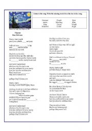 English Worksheet: Vincent van Gogh - Song Dictation