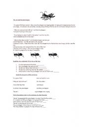 English Worksheet: The ant and the grasshopper