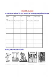 English Worksheet: Project work