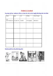 English worksheet: Project work