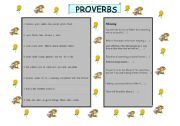 English worksheet: unscramble the proverbs