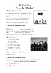 English Worksheet: Linkin Park - Leave out all the rest