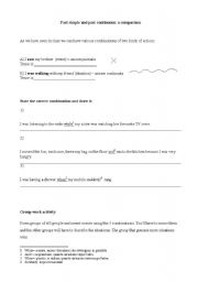 English worksheet: Past simple and continuous, a comparrison ( English and Italian)