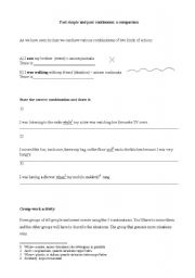 English Worksheet: Past simple and continuous, a comparrison ( English and Italian)