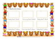 English Worksheet: Goldilocks worksheets