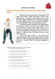 English Worksheet: s. present reading