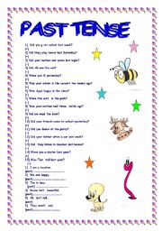 English Worksheet: PAST TENSE