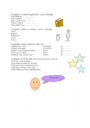 English worksheet: second page of the exam
