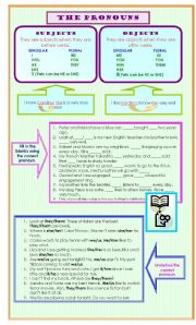 SUBJECT AND OBJECT PRONOUNS