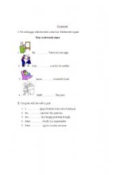 English worksheet: worksheet past simple