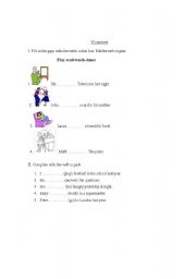 English Worksheet: worksheet past simple