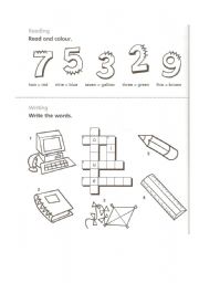English worksheet: Numbers and things