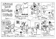 English Worksheet: LITTLE RED RIDING HOOD FUNNY MINIBOOK