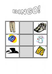 English worksheet: Bingo with clothes