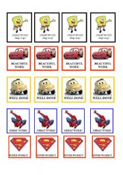 English Worksheet: awards for you students!