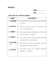 English worksheet: jobs