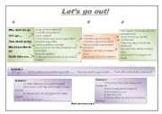 English Worksheet: Lets go out!