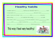 English worksheet: HEALTHY HABITS