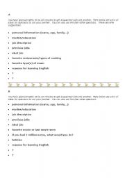 English Worksheet: General English pairwork icebreaker - FIRST LESSON