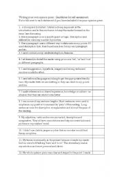 English worksheet: Checklist for any persuasive writing