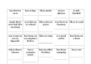 English Worksheet: Find someone who...