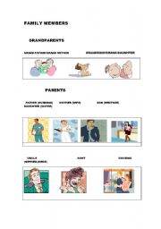 English Worksheet: Family Members