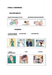 English worksheet: Family Members