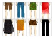 Clothes paper doll 2: skirst and trousers