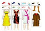 Clothes paper doll - 3 (shoes and whole body clothes)