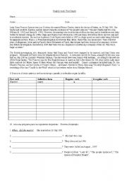 English worksheet: past simple