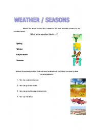 English worksheet: Weather/ Seasons