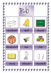 English Worksheet: picture dictionary B ( 2 pages)