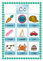 English Worksheet: picture dictionary C 1-2