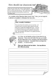 English worksheet: How should our classroom run?