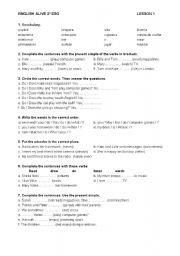 English Worksheet: ENGLISH ALIVE 2 ESO - PRACTICE TEST - UNIT 1