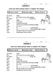 English Worksheet: conversation - invitation