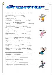 English worksheet: grammar