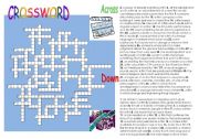 English Worksheet: Cinema Crossword