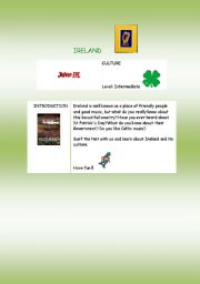 English worksheet: Treasure Hunt Ireland (3 pages)