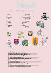 English worksheet: professions jobs