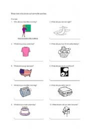 English worksheet: present tense