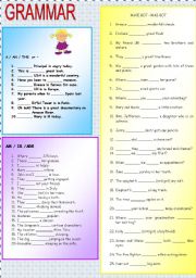 English Worksheet: GRAMMAR - VERB TO BE - HAVE GOT - ARTICLES