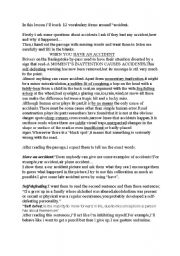 English Worksheet: When you have an accident