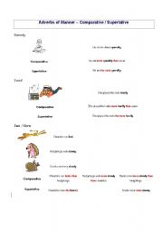 English Worksheet: Adverbs of Manner  Comparative / Superlative