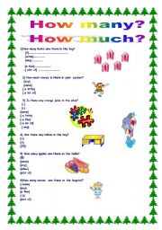 English Worksheet: how many?-how much? 