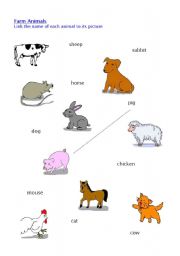 Farm Animals 2 - linking pictures to words