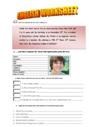 English Worksheet: Personal Identification