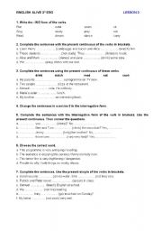 ENGLISH ALIVE 2 ESO - PRACTICE TEST - UNIT 2