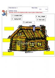 English worksheet: houses